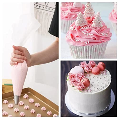 AMBESTAR 18 Inch Tipless Piping Bags for Royal Icing, Extra Thick Anti Burst Decorating Bags Butter Cream Cookies Decoration, Perfect for Professional Baking Lover
