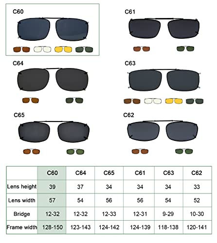 Eyekepper Wide Lens 3-pack Clip-on Blue Light Blocking Glasses 57 * 39MM