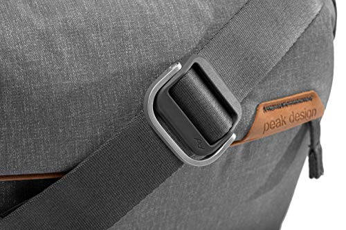 Peak Design Everyday Sling 6L, Ash, Padded Adjustable Shoulder Strap for Crossbody or Waist Carry, FlexFold Dividers, Ideal for Carrying Cameras or Everyday Essentials, Sling Bag for Men and Women