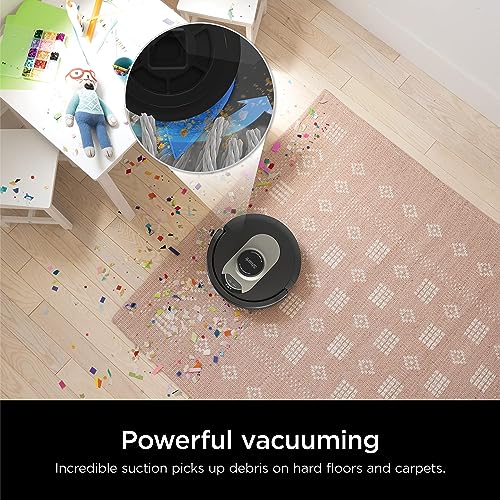 Shark Matrix Plus 2in1 Robot Vacuum & Mop with Sonic Mopping, Matrix Clean, Home Mapping, HEPA Bagless Self Empty Base, CleanEdge, for Pet Hair, Wifi, Black/Gold (AV2610WA)