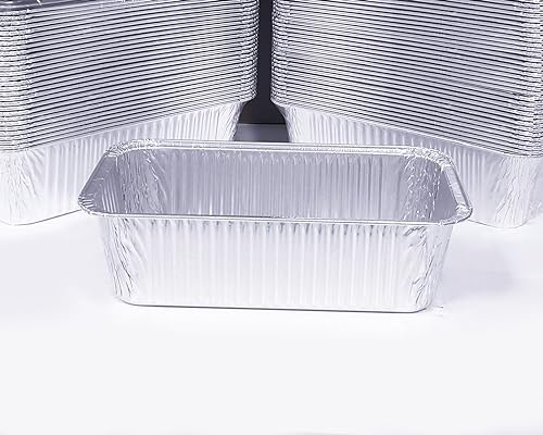 Disposable Loaf Pans | 2lb, 30 Pack, 8.5x4.5" Bread Pans, Food Storage Containers, Heavy-duty Aluminum Foil Cake Pans, Pastry Boxes, Perfect for Baking Bread and Street Treats Takeout