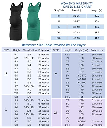 Rnxrbb Women Summer Sleeveless Maternity Dress Pregnancy Tank Scoop Neck Mama Clothes Casual Bodycon Clothing,Navy M