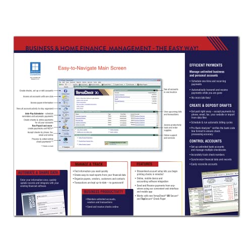 VersaCheck X9 Platinum 2024 – 5 User Finance and Check Creation Software