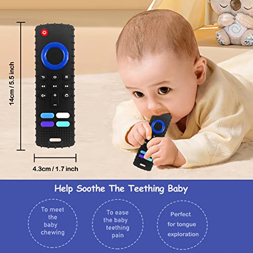 2 Pack Baby Infant Teething Toys for Babies 3-36 Months, Silicone Remote Control Teethers for Baby, 1 Year Old Toys Teething Relief Chew Toys