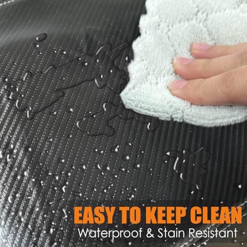 ANMOSVO Center Console Armrest Cover for Ford F150 Accessories Interior 2021 2022 2023 Middle Console Lid Seat Cover Protector Elbow Cushion Pad (Carbon Fiber Texture)