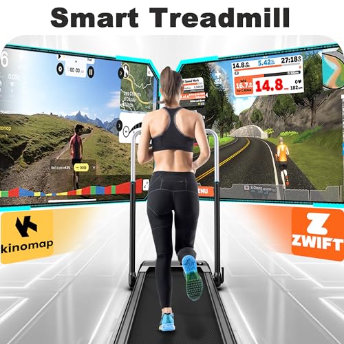 Walking Pad Treadmill, Under Desk Treadmill with Incline for Home/Office, 2 in 1 Folding Treadmill with APP/Remote Control and LED Display, 0.6-7.6 MPH 330 lbs Capacity