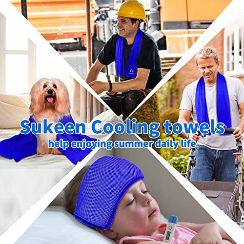 Sukeen Cooling Towel for Neck and Face(40"x12"),Ice Towel,Soft Breathable Chilly Towel,Microfiber Towel for Yoga,Sport,Running,Gym,Workout,Camping,Fitness,Workout & More Activities