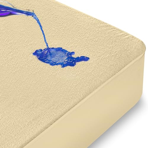 Utopia Bedding Waterproof Mattress Protector Twin Size, Premium Terry Mattress Cover 200 GSM, Breathable, Fitted Style with Stretchable Pockets (Teal)