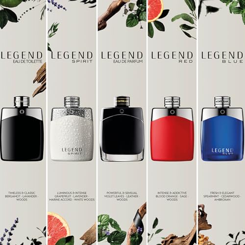 MONTBLANC Legend Eau de Toilette - Long Lasting Fragrance with notes of Bergamot, Jasmine & Sandalwood - Fresh & Fougere - 3.3 fl. oz.