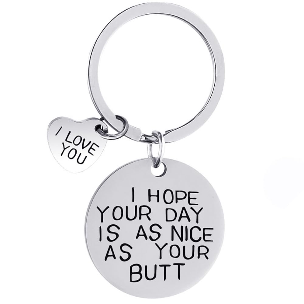 Gifts for Women Christmas Stocking Stuffers - I Hope Your Day Keychain - Perfect Valentines Day Gifts for Her, Girlfriend, Husband, Wife I Love You Romantic Presents Gift Ideas