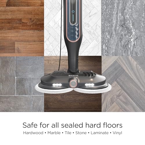 Shark S7201 Steam & Scrub with Steam Blaster Technology All-in-One Hard Floor Steam Mop with 3 Steam Modes & LED Headlights, Black