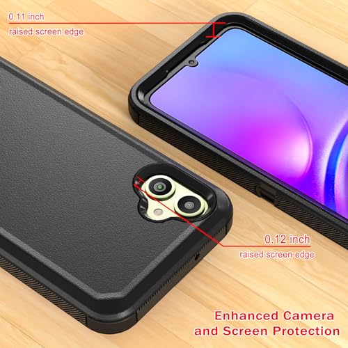 TASHHAR Phone Case for Samsung Galaxy A05 2023 case,Heavy Duty Hard Shockproof Armor Protector Case Cover with Belt Clip Holster for Samsung A05 2023 Phone Case (Orange)