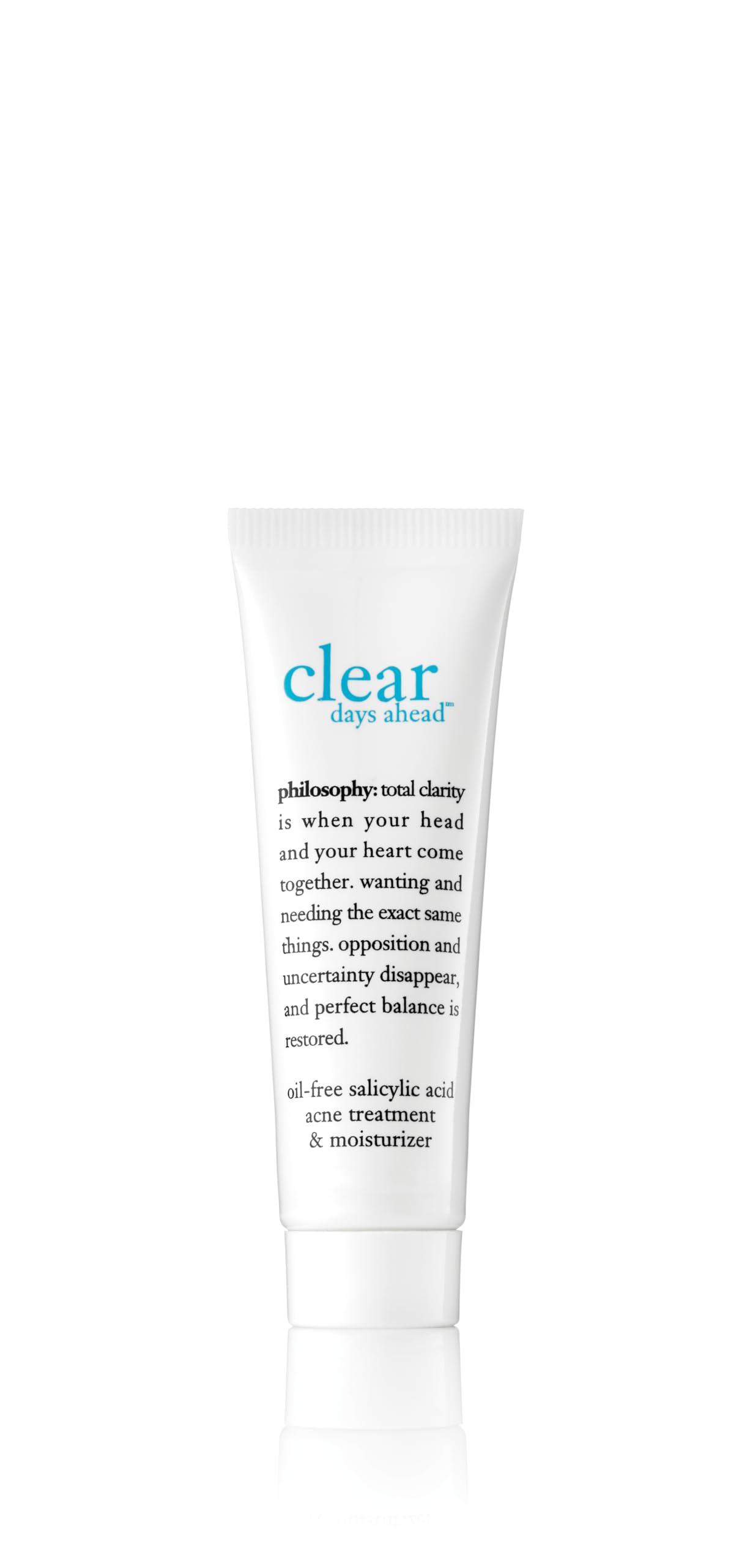 philosophy clear days ahead oil-free acne treatment & moisturizer - face moisturizer with salicylic acid - effectively reduces breakouts - 2 fl oz.