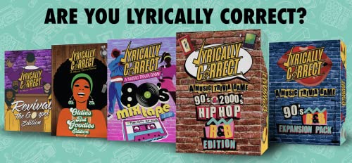 Lyrically Correct Music Trivia Card Game | Multi-Generational Family Gatherings, Adult Game Night and Fun Trivia (60's and 70's Oldies but Goodies)