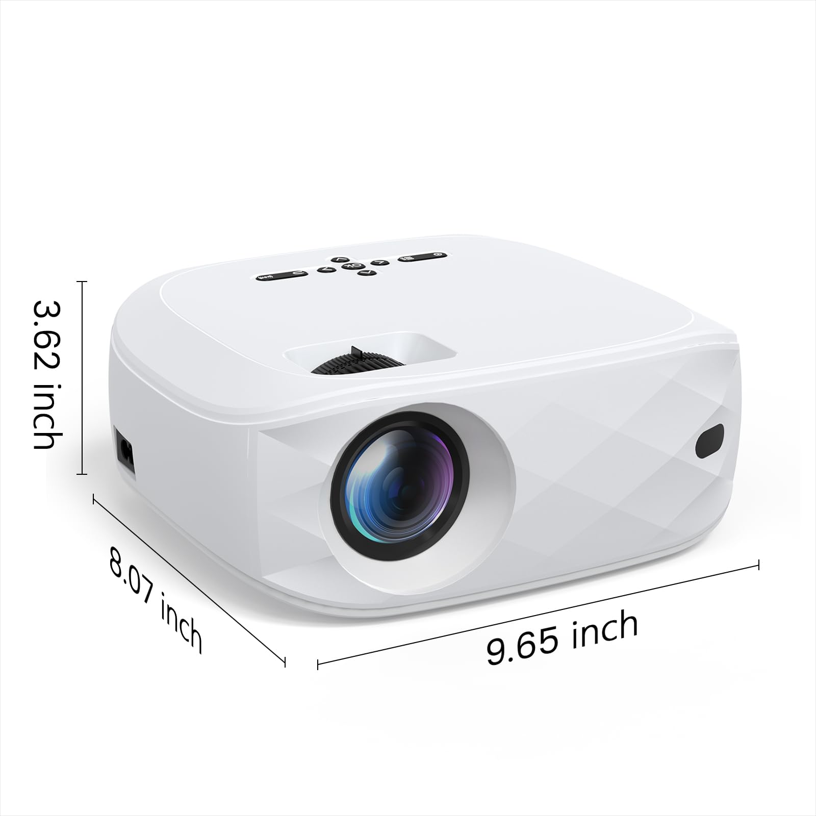 HAPPRUN Projector, Projector with WiFi and Bluetooth, [One Step Mirroring]Projector for Phones, 12000L Native 1080P Portable Projector with Screen, Outdoor Movie Projector for Smartphone/HDMI/TV Stick