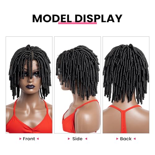 PROTEA Braided Wigs for Black Women, Full Lace Frontal Box Braids Wigs with Baby Hair, Lightweight Synthetic Fully Handmade Braided Wig, 16 Inch #2 Natural Color
