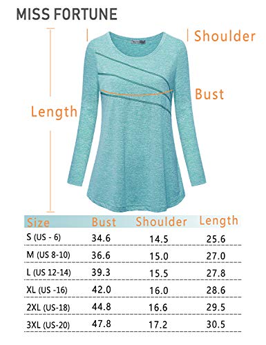 MISS FORTUNE Activewear Tops for Women Tunic, Ladies Yoga Short Sleeve Top Plus Size Exercise Clothes Funny Workout Tee Shirts Fast Dry Sun Protection Blouse Outdoor Clothing Green XL