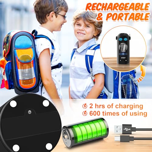 AFMAT Electric Pencil Sharpener, Robot Pencil Sharpener for Colored Pencils 7-11.5mm, Auto in & Out, Fully Automatic Rechargeable Hands-Free Pencil Sharpener for Home Classroom, Black