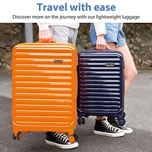 Coolife Luggage Suitcase 4 Piece Set expandable (only 28”) ABS+PC Spinner suitcase with TSA Lock carry on 20in 24in 28in