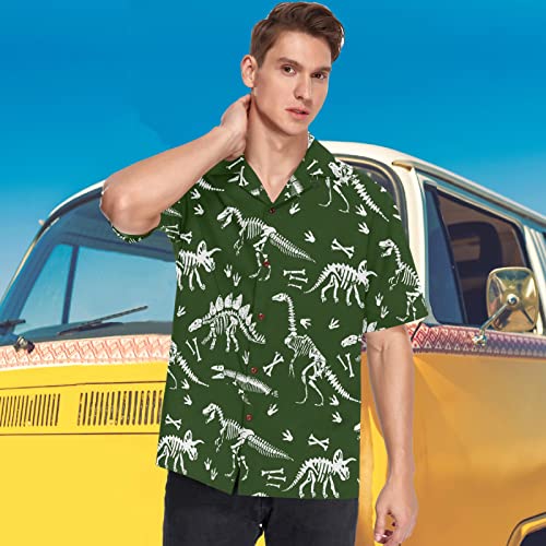 visesunny Hawaiian Shirt for Men Cute Frog Animal Print Short Sleeve Beach Summer Casual Button Down Aloha Shirt Quick Dry