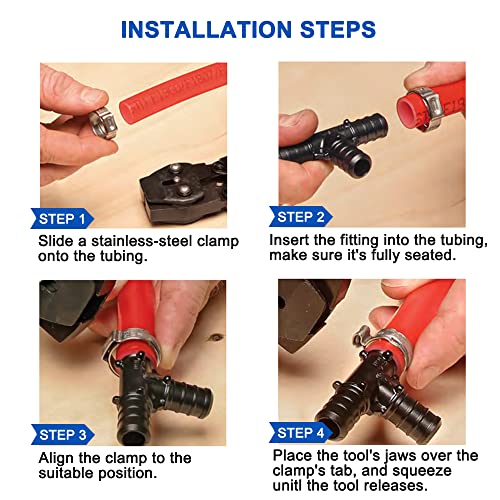 [Pack of 25] 1/2 Inch 90 Degree Elbow, Poly PPSU Barb Crimp Pex Fitting, No Lead Plastic Pex Fittings, ASTM F-2159, cUPC Certified. (1/2" Elbow, 25pcs)