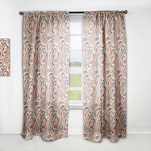 DesignQ Blackout Curtains 'Tribal Doddle Ethnic Pattern Mosaic Elements' Curtains for Bedroom, Curtains for Living Room, Curtains & Drapes - Thermal Insulated -Single Panel -52x63