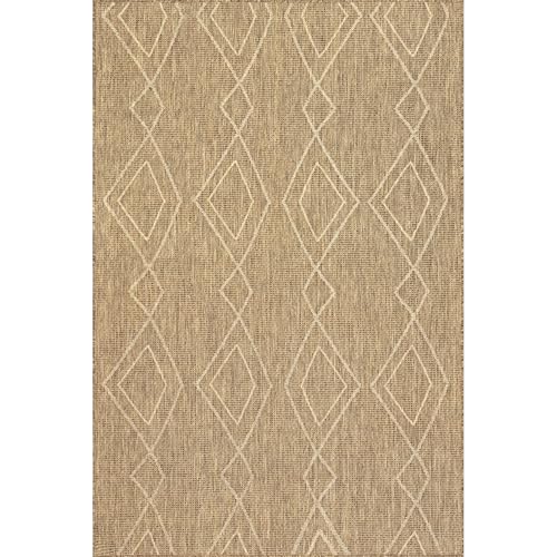 nuLOOM Sherilyn Geometric Indoor/Outdoor Area Rug, 9' 6" x 12', Beige