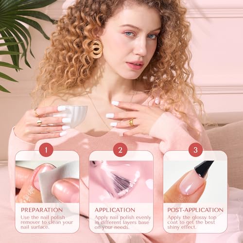 AZUREBEAUTY Fall Nail Polish Set, 4 Colors Yellow Orange Brown Glitter Vegan Quick Dry Natural Nail Lacquer Strengthening Treatment Kit with Top Coat & Nail Polish Remover DIY Salon at Home
