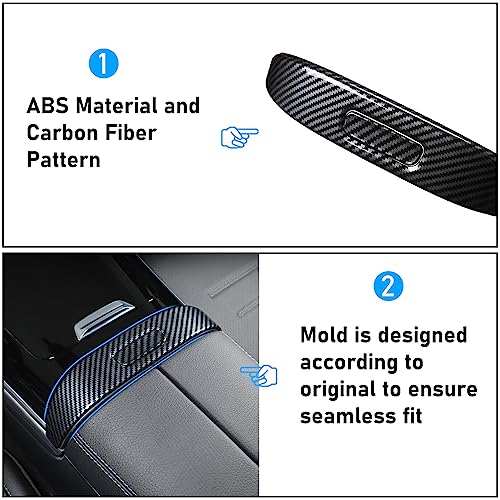 TTCR-II Compatible with 2022-2024 Mercedes Benz C Class Console Covers, for 2023-2024 GLC Class Center Console Covers, 2 Pcs Center Console Covers for Mercedes W206 and X254 (Not Real Carbon Fiber)