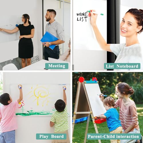 Magnetic Whiteboard Contact Paper 20" x 12”, YOUNGJQ Adhesive Dry Erase White Board Sticker for Wall, Peel and Stick Wallpaper, Easy to Write and Clean for Fridge Home Office