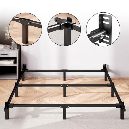 Zinus 7 Inch Compack® Metal Bed Frame, Support Bed Frame for Box Spring and Mattress Set, Black, Twin