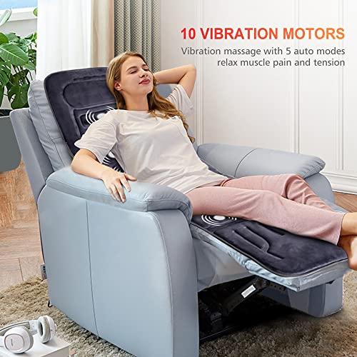 COMFIER Massage Mat Full Body,Massage Pad with 10 Vibration Motors,Back Massager Pad with Heat,Christmas Gifts for Men Women Mom Dad