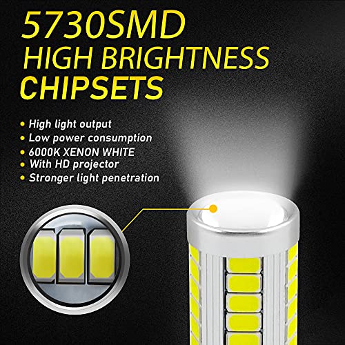 Kairiyard 1157 LED Bulb, 1157 Bulb 5W 3000 Lumen Brake Light Bulb Super Bright 2057 2357 7528 P21/5W LED Turn Signal Tail Light Bulb 6000K White (Pack of 2)