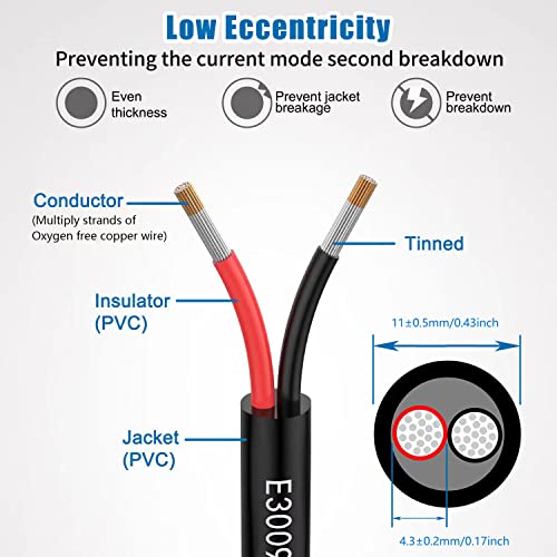 Matugajp 16awg 1.3mm² Electrical Wire 6 Core Extension Cable 20feet UL2464 DC 5V/12V/24V/300V 16 Gauge Oxygen Free Stranded Tinned Copper Wire
