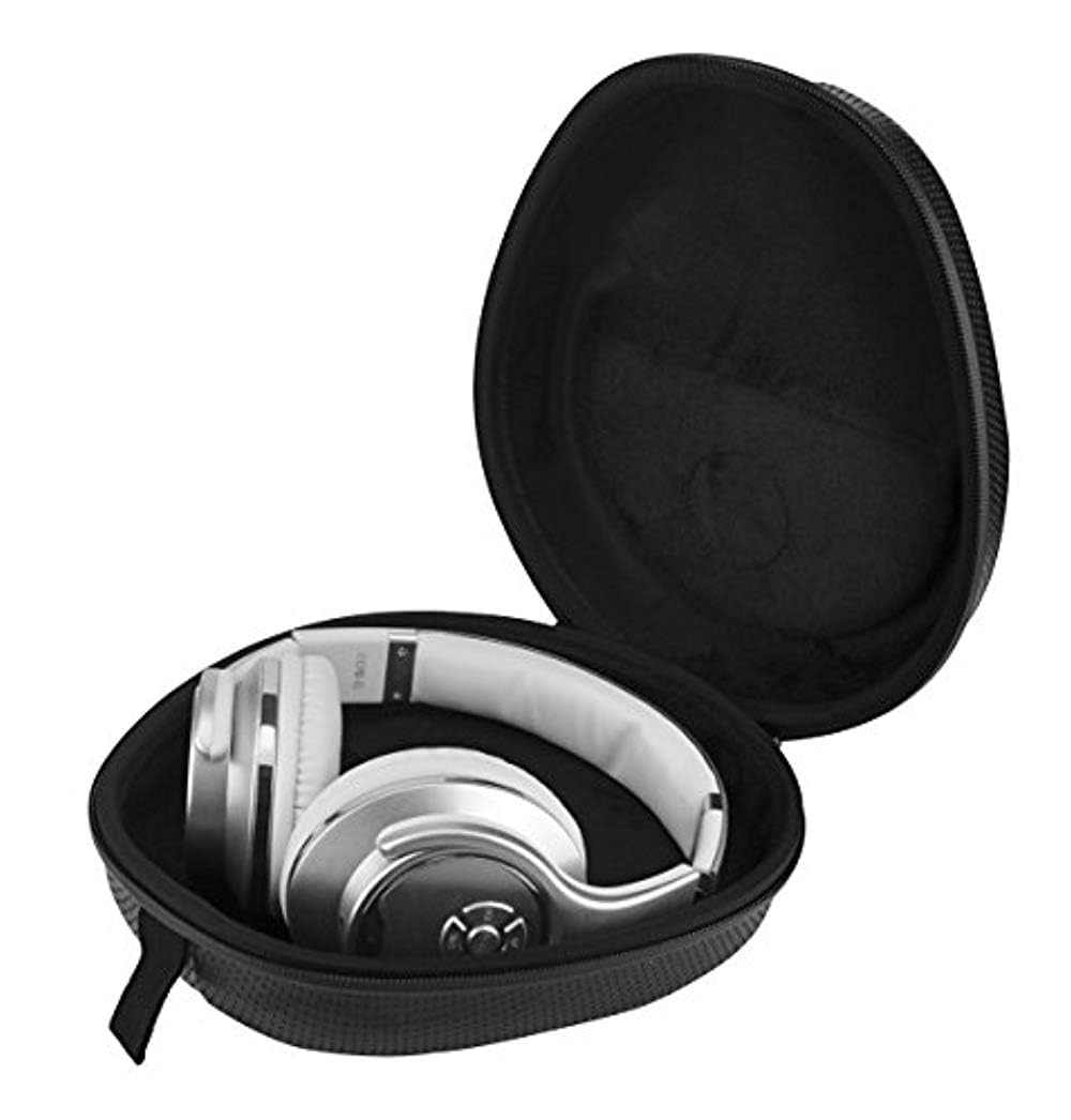 Audio-Technica ATH-M40x Professional Studio Monitor Headphones Bundle with Full Sized Hard Body Headphone Case and Microfiber Cleaning Cloth (3 Items)