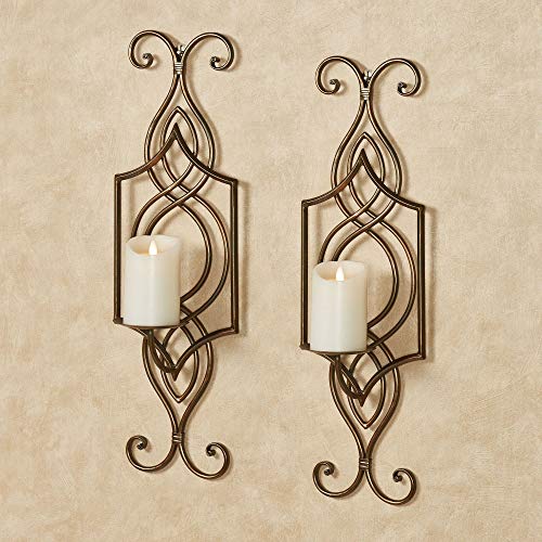 Touch of Class Carmen Unique Openwork Wall Sconce Pair Light Bronze Pair