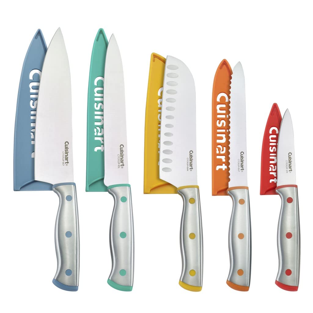 Cuisinart C77CR-10P 10pc Stainless Steel ColorCore™ Color Rivet Set with Blade Guards