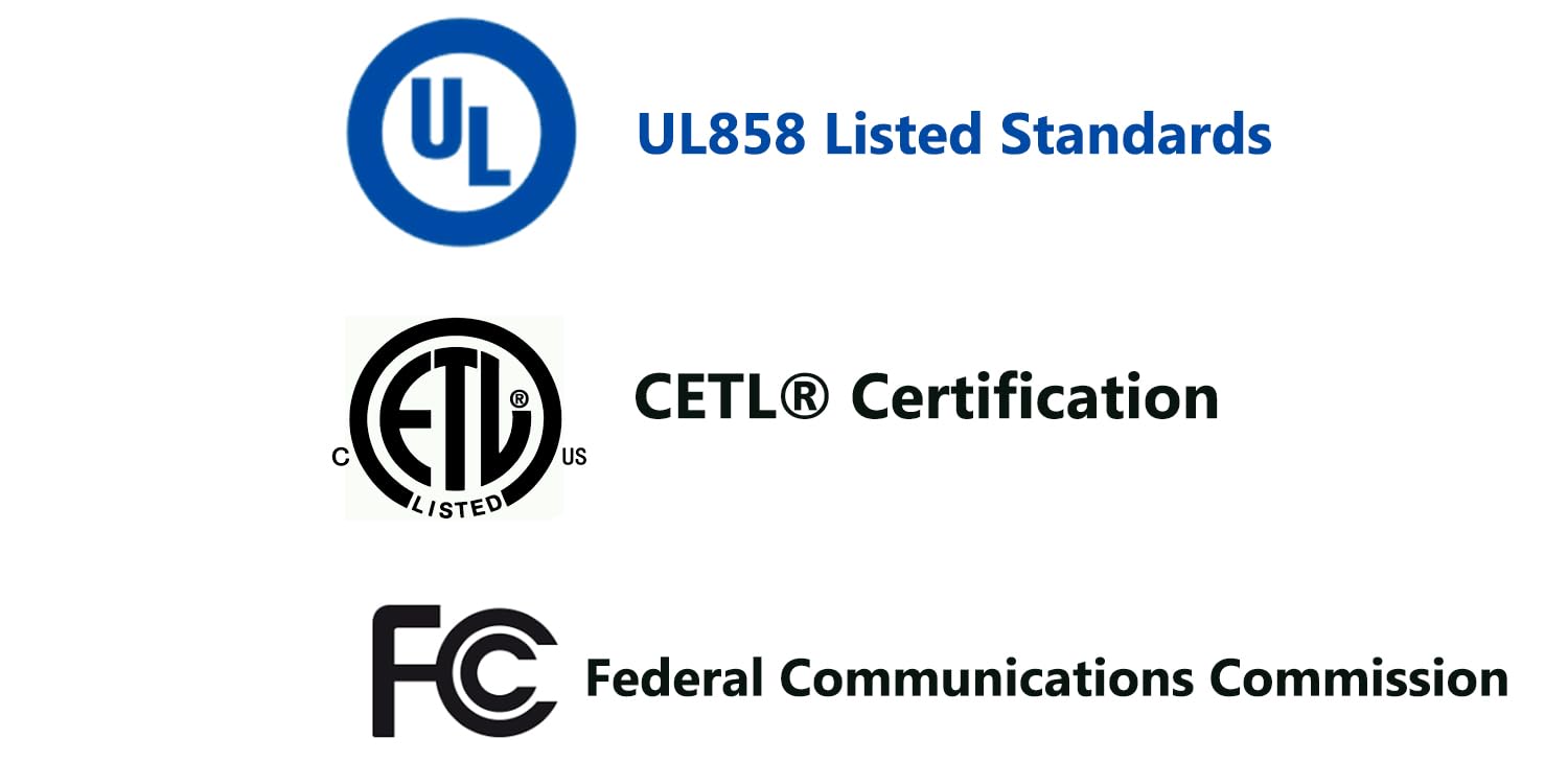 True Induction TI-2B 23 in. Dual Element Black Induction Glass-Ceramic Cooktop 1750W 858UL Cert.