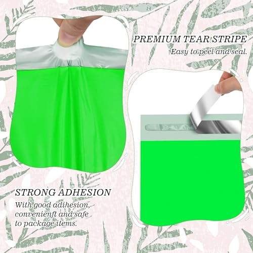 Vapulcio Poly Mailers 10x13 Inch 25 Pcs, Self Seal Shipping Bags with 2.4 Mil, Waterproof and Tear-resistant Mailers Poly Bags, Strong Adhesive Shipping Envelopes for Clothing, Green