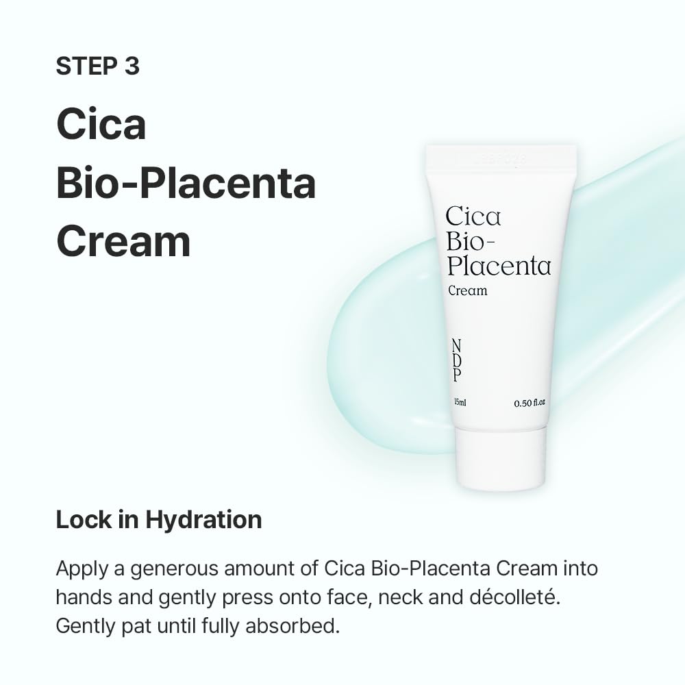 Natural Derma Project Travel Kit (Cleanser 1.69 fl.oz, Toner Essence 1.01 fl.oz, Cica Cream 0.5 fl.oz, Makeup Primer 0.5 fl.oz) | Mini Travel Size, Holiday Gift, Facial Skincare Routine Set