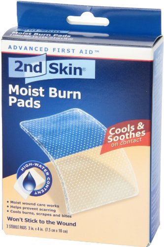 Spenco 2nd Skin Moist Burn Pads, Large (3 x 4 Inches), 3-Count