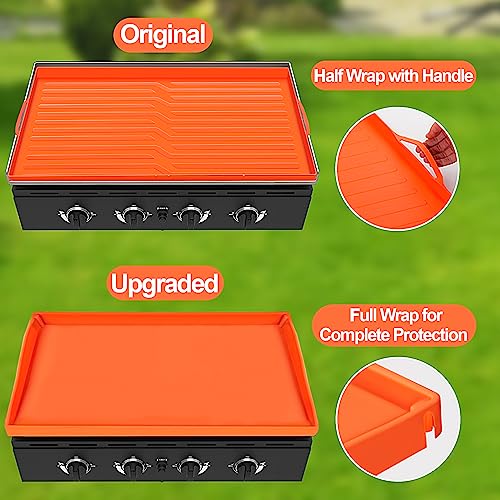 NancyL Griddle Cover for Blackstone, 【Upgraded Full-edge】 17 Inch BBQ Grill Cover Griddle Mat Silicone Protective Blackstone Griddle Accessories - Protect Griddle from Rust, Rodents, Insects, Debris