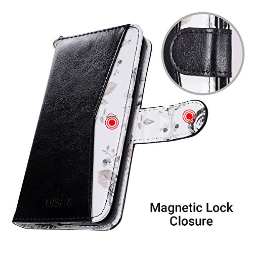 ULAK Compatible with iPhone 7/8/SE 2nd/SE 3rd 4.7-Inch, PU Leather Flip Wallet Case Kickstand Card Holder Protective Cover, Marble
