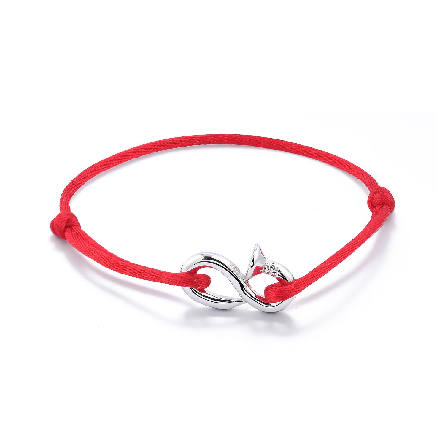 MATEO New York, Bent Nail on Nylon Bracelet, Red