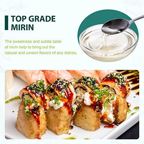 Soeos Mirin, Japanese Cooking Wine, 16.9 fl oz (Pack of 1), Mirin Rice Wine, Authentic Natural Sugar Sweet Rice Cooking Wine for Cooking, Condiments, Seasoning Homemade Sauces, Japanese Seasoning