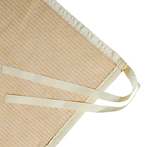 Shatex Shade Panel 10' x 18' Block 90% of Sunlight with Ready-tie up Ribbon for Pergola Gazebo Porch, Wheat