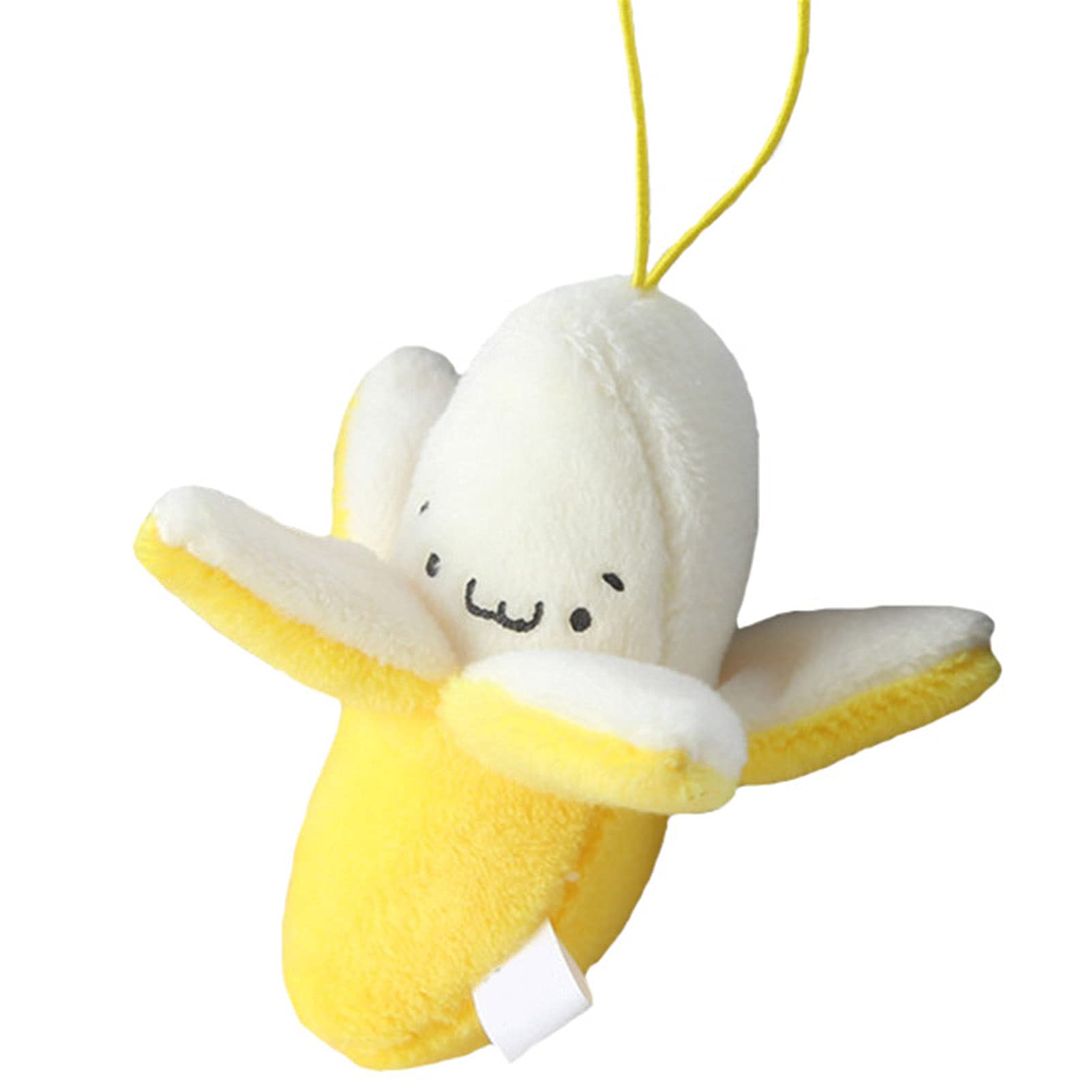 Himpokejg Cute Stuffed Banana Shape Toy Cartoon Doll PP Cotton Soft Doll Plush Pendant Birthday Gift for Decoration 1.97 inches