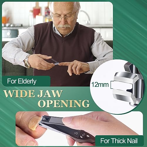 Nail Clippers Men Women Gifts, Graduation Gifts for Him Cool Dad Gifts from Daughter Wife Son Father Birthday Ideas Ultra Sharp Sturdy Heavy Duty Self-Collecting No Splash Fingernail Toenail Cutter