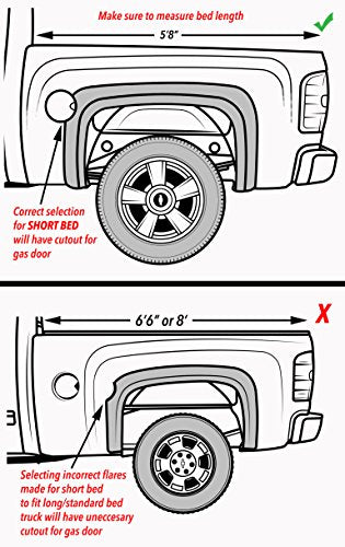 Factory/OE Design Fender Flares for 2007-2013 Chevrolet Silverado. Set of 4 (Short Bed (5'8") Models) | DOES NOT FIT ANY GMC TRUCKS