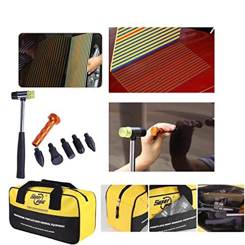 AUTOPDR Paintless Dent Repair Kits 100PCS Car Dent Removal Tools Come with 4 Kinds of Dent Puller and All Glue Tabs Removing Big dents Small Dents,Dings, Creases and Hail Damage All without Painting